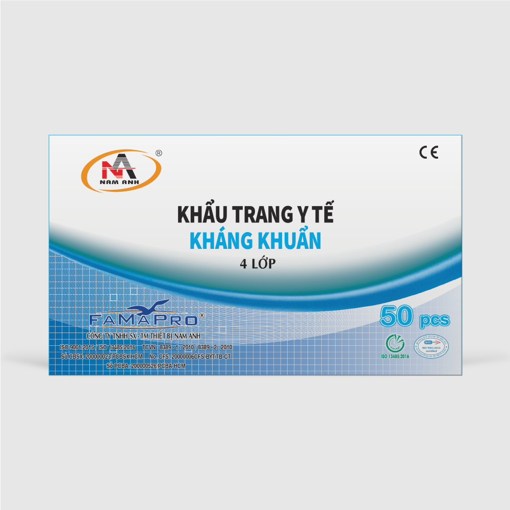  Khẩu trang y tế Cô Gái Famapro 4 lớp 