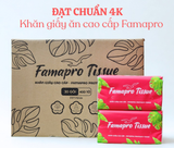  Khăn Giấy Ăn Cao Cấp Famapro Tissue (Dạng Trung) Thiết Kế 4 Lớp 