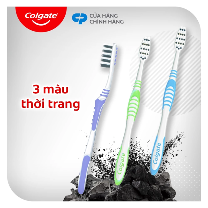  Bàn chải Colgate Slimsoft Between Charcoal lông chải mềm mảnh xen sợi phủ than hoạt tính 