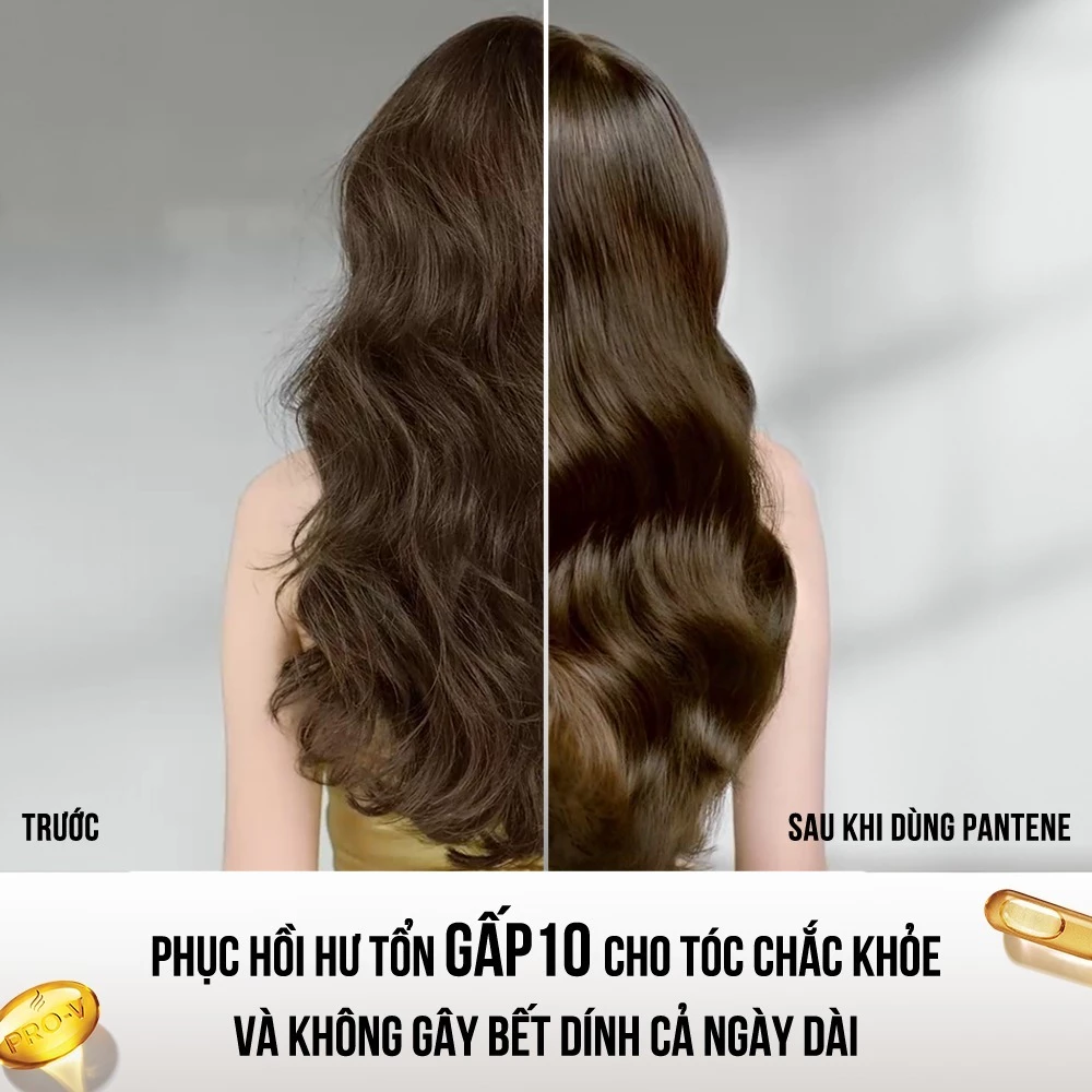  Dầu Gội PANTENE Pro-V Ngăn Rụng Tóc/ Phục Hồi Hư Tổn/ Suôn Mượt Óng Ả/ Giảm Gàu/ Dưỡng Ẩm - Chai 650ml 