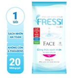  Khăn ướt chăm sóc da Fressi Care Face gói 20 miếng/gói 
