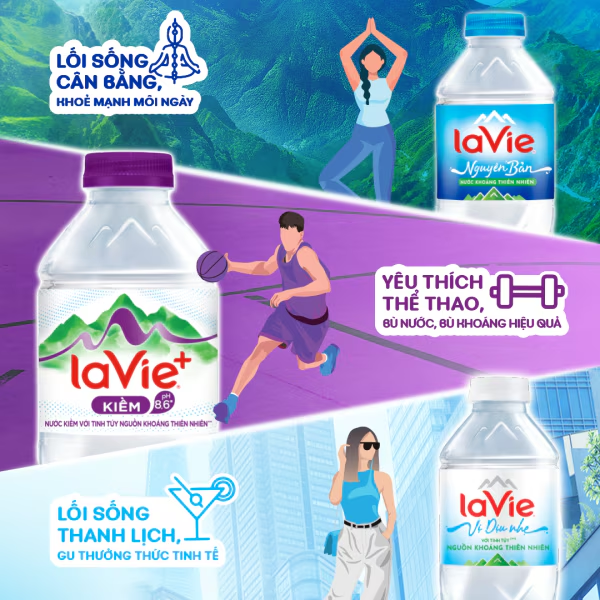  La Vie+ Kiềm 400ml (Thùng 20 chai) 