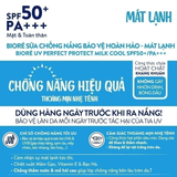  Biore Sữa Chống Nắng Bảo Vệ Hoàn Hảo MÁT LẠNH Biore UV SPF50+/PA+++ 25ML 
