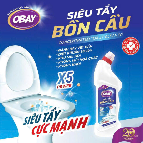  Nước tẩy bồn cầu & vệ sinh nhà tắm Obay 960ml 