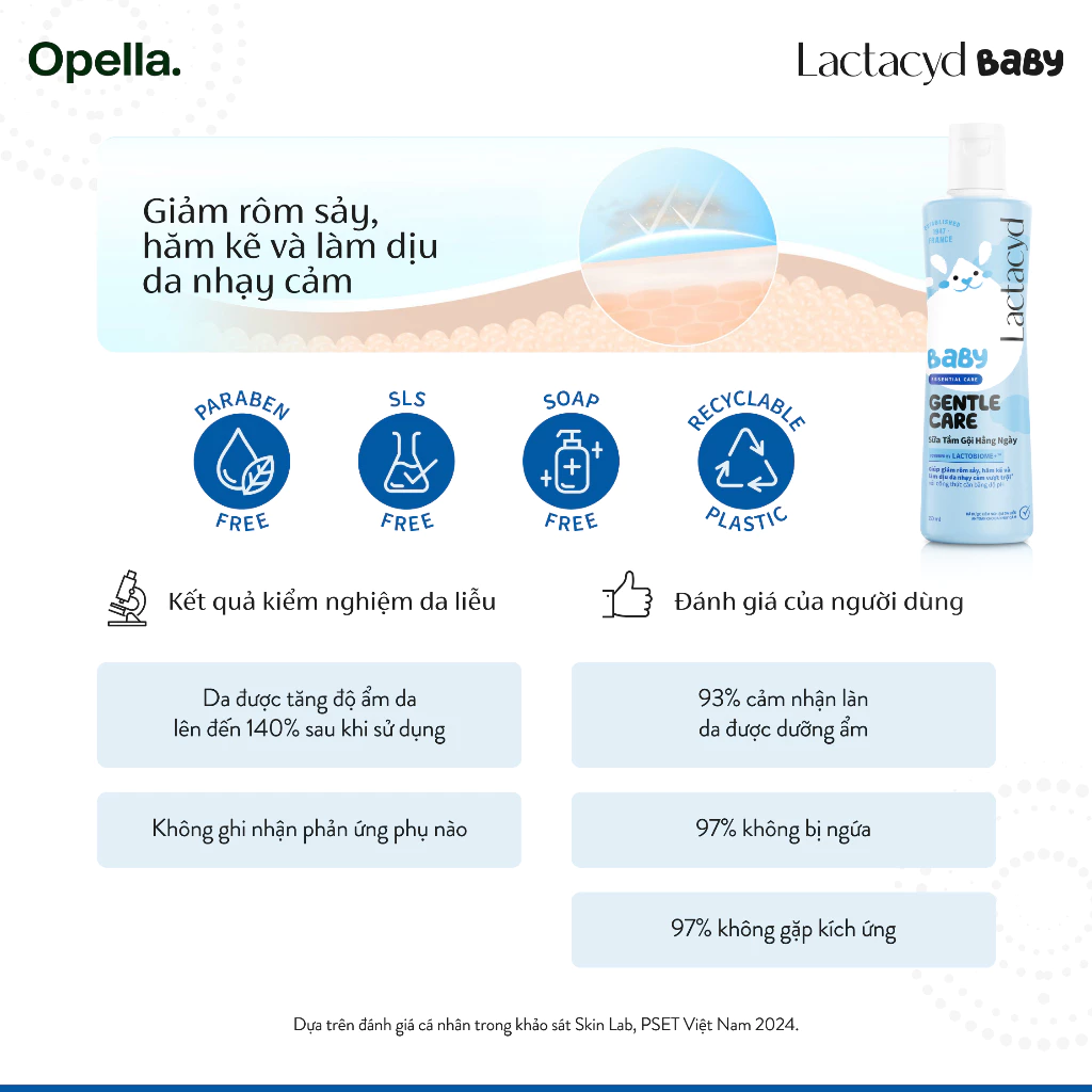  Sữa Tắm Gội Trẻ Em Lactacyd Baby Gentle Care Bảo Vệ Dịu Nhẹ Cho Làn Da Nhạy Cảm 500ml 