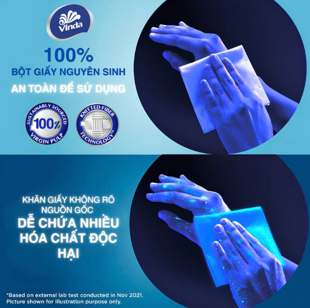  Khăn giấy rút cao cấp Vinda Ultra Strong 3 lớp 110 tờ (5 Gói) size S 