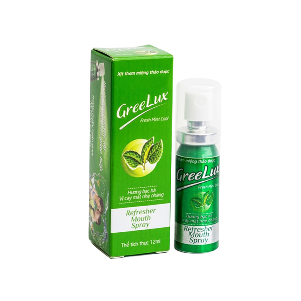  Xịt Thơm Miệng Thảo Dược Greelux Hương bạc hà vị cay mát nhẹ nhàng 12ml 