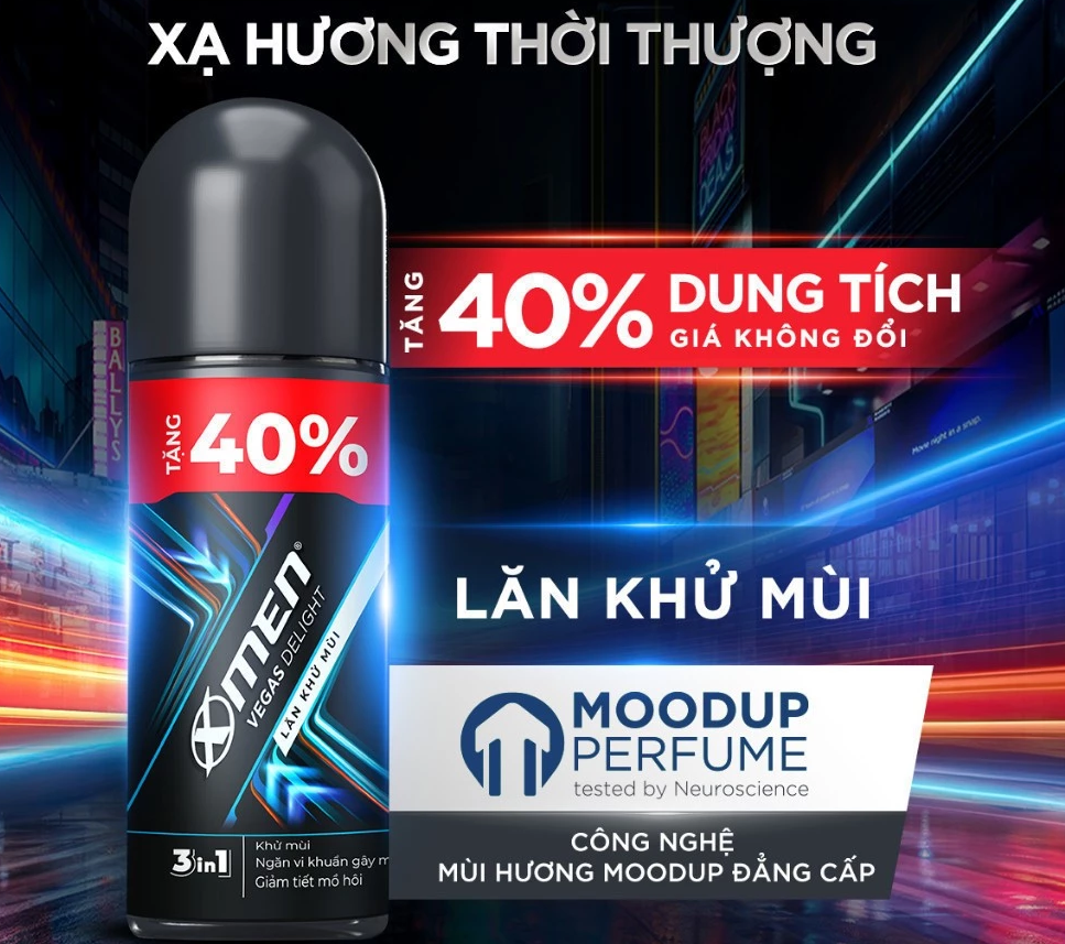  [TĂNG 40% DUNG TÍCH] Lăn khử mùi XMen 70ml/chai Amazon/Vegas/Wood/Fire - Hương Thơm Nam Tính, Khô Thoáng Dài Lâu 