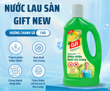  Nước Lau Sàn Gift Thành Phần Thiên Nhiên Đuổi Côn Trùng, Khử Mùi Mạnh – Hương Hoa/Hương Chanh Sả Chai 1L/Can 3.6kg 