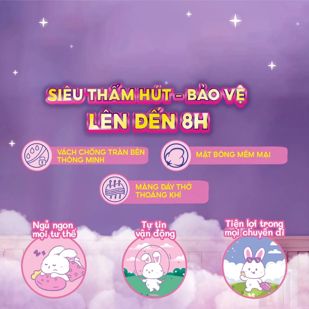  Diana Băng Quần Comfy Night size S-M & M-L & L-XL (5 chiếc/gói) 