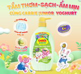  Sữa Tắm Gội cho bé Carrie Junior Yoghurt hương trái cây thiên nhiên 700g 