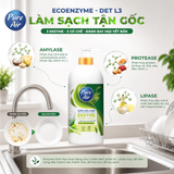 Nước Rửa Chén Enzyme Sinh Học Pure Air Chiết Xuất Lá Trà Lên Men 750g-2.3kg - Hỗ Trợ Làm Sạch Dầu Mỡ Khử Mùi Tanh Dịu Nhẹ Da Tay 