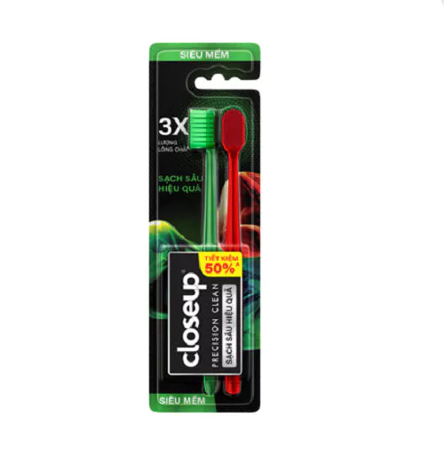  Bộ 2 Cây Bàn chải Closeup Precision Clean siêu mềm 