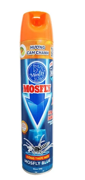  Xịt muỗi Mosfly Blue cam chanh 600ml 