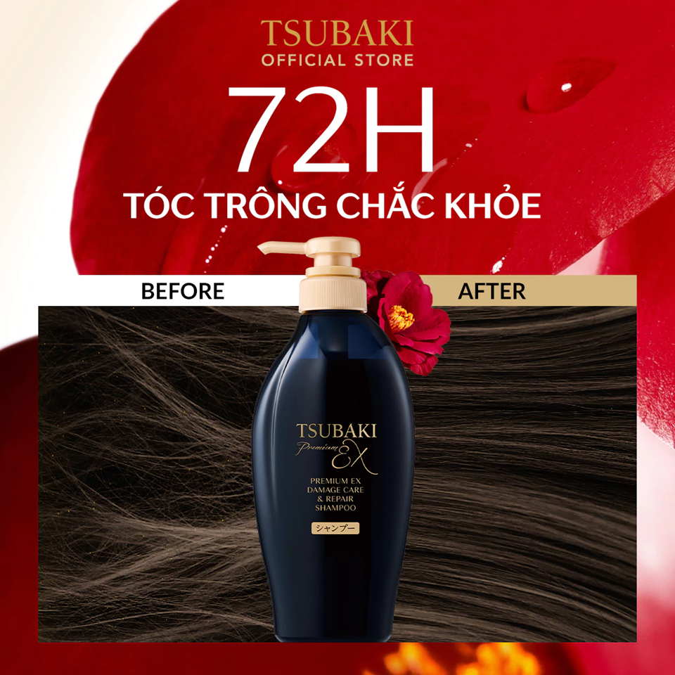  Dầu gội Phục hồi chuyên sâu Tsubaki Premium Ex Damage Care & Repair Shampoo 450ml 
