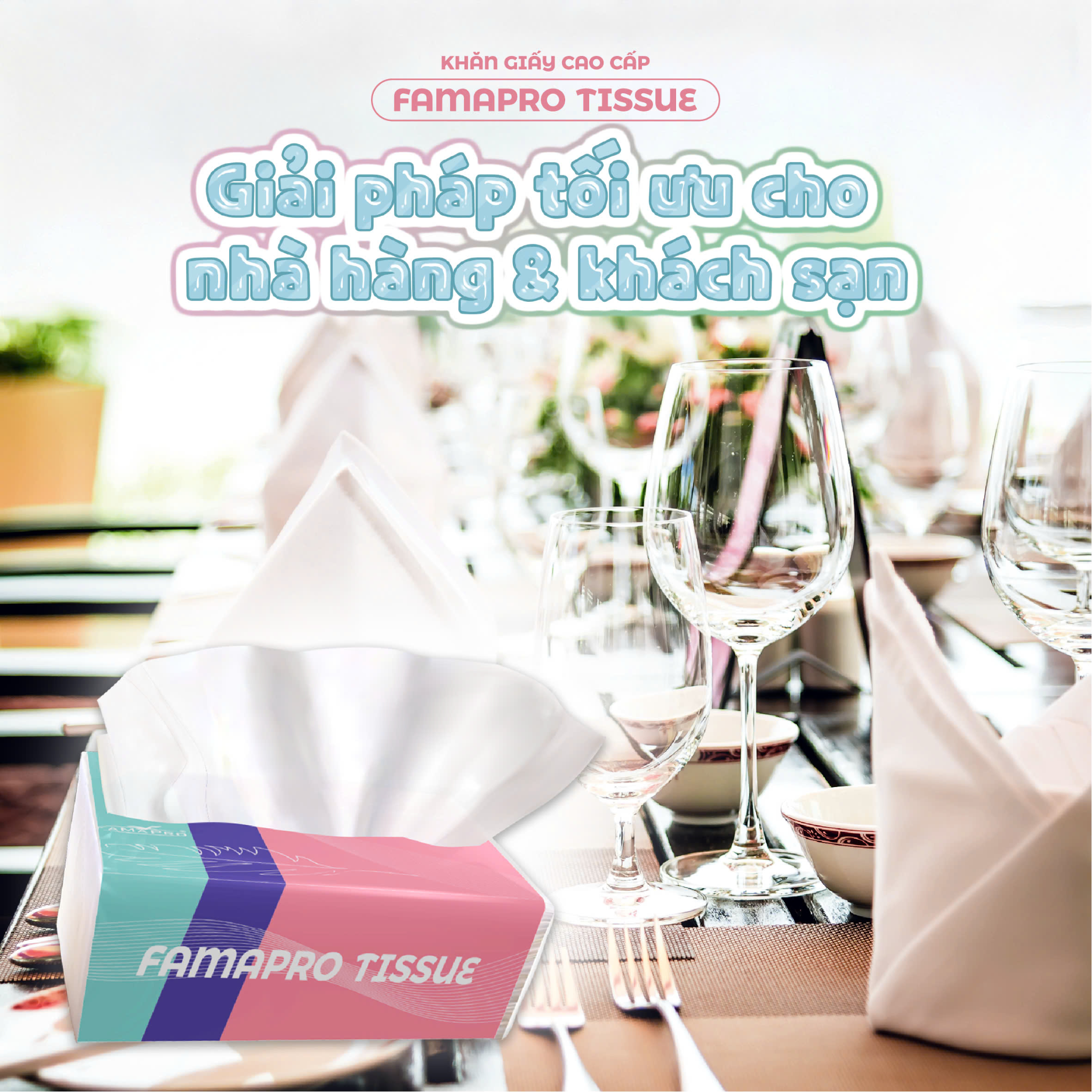  Khăn Giấy Ăn Cao Cấp Famapro Tissue 4 Lớp 