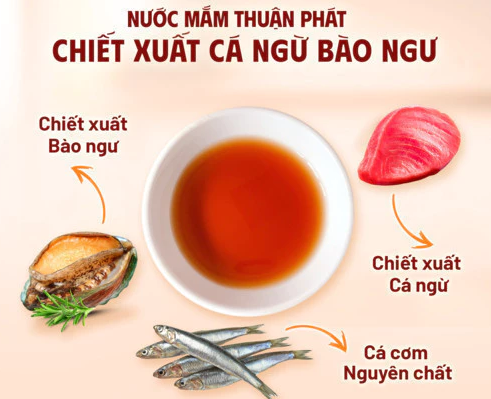  Nước mắm Thuận Phát Cá Hồi Tỏi Đen / Cá Ngừ Bào Ngư 490ml - Chiết xuất từ nguyên liệu hảo hạng 