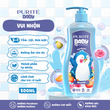  Sữa Tắm Gội Rửa Mặt 3in1 Purité Baby Kháng Khuẩn/ Vui Nhộn 500ML 
