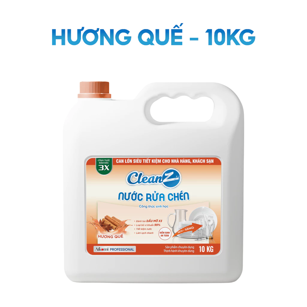  Nước Rửa Chén Bát sinh học CleanZ 5KG & 10KG loại bỏ vi khuẩn, đánh bay dầu mỡ 