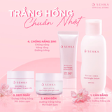  Kem đêm dưỡng trắng hồng - mờ thâm sạm Senka Aqua Bright Glow Gel Cream 50g 