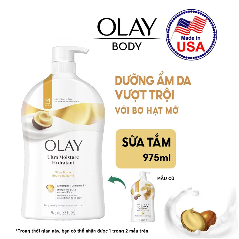  Sữa tắm OLAY dưỡng da 975ml nhiều mùi hương, cải thiện da sáng khỏe sau 14 ngày - Mỹ 