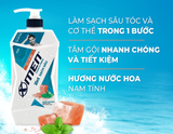  Tắm Gội Xmen Clean&Fresh Sạch Gàu Sạch Sâu 610g Thành Phần Thiên Nhiên Chiết Xuất Bạc Hà Mát Lạnh 