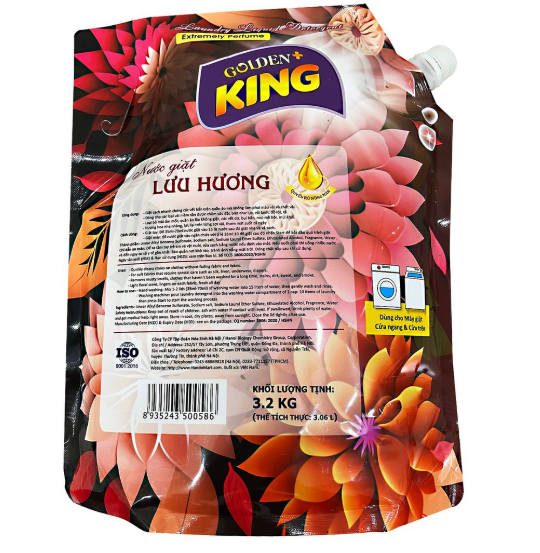  Nước giặt lưu hương Golden King túi 3.2kg 