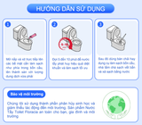  Nước tẩy toilet Floracia khử mùi hiệu quả - làm sạch sáng bóng, an toàn cho da tay 500g 