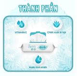  Khăn ướt cao cấp Ecobi gói 80 tờ không mùi 