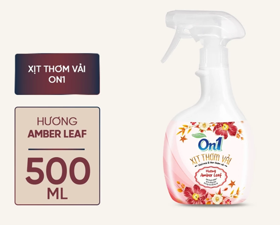  Xịt thơm vải On1 500ml, xịt khử mùi và làm thơm vải loại bỏ nhanh mùi hôi khó chịu trên quần áo & vải vóc, giữ hương lâu 