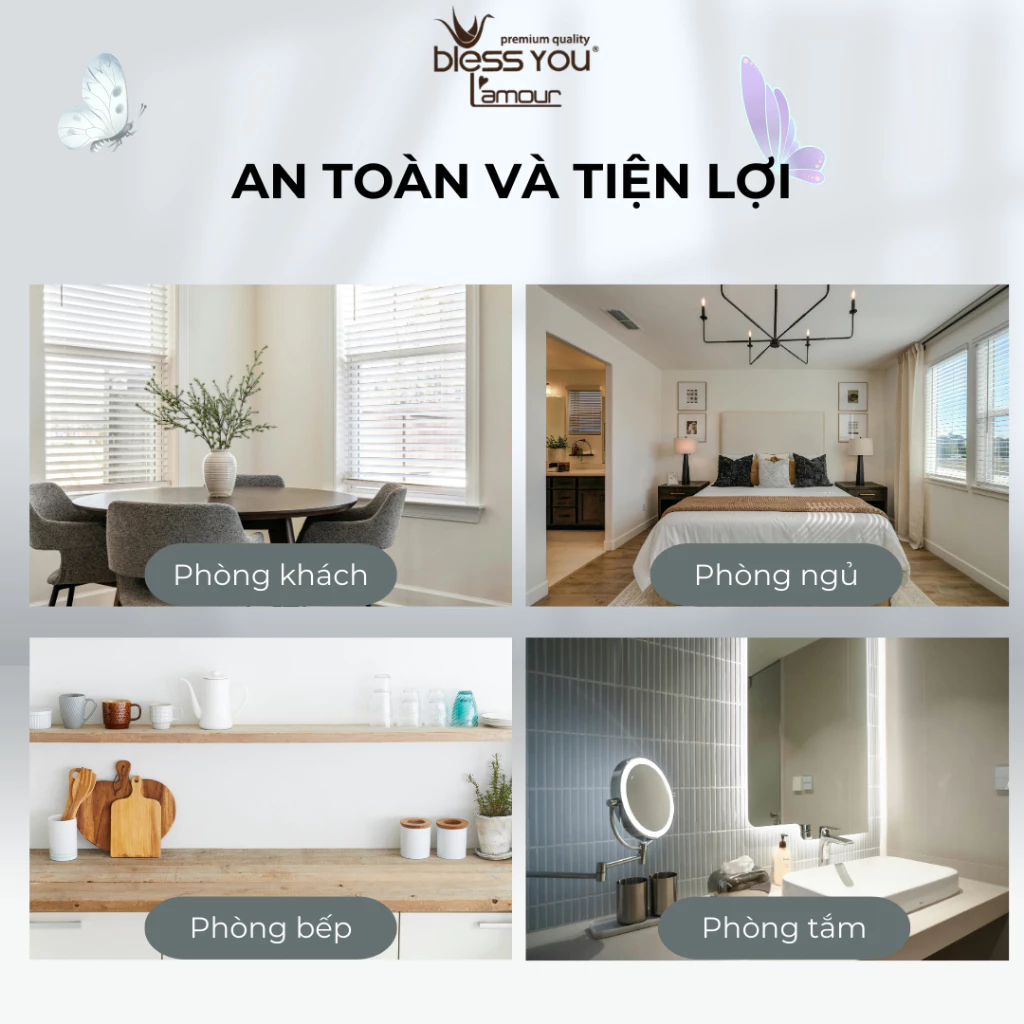  Giấy vệ sinh Bless You Lamour (9 cuộn/ lốc) 