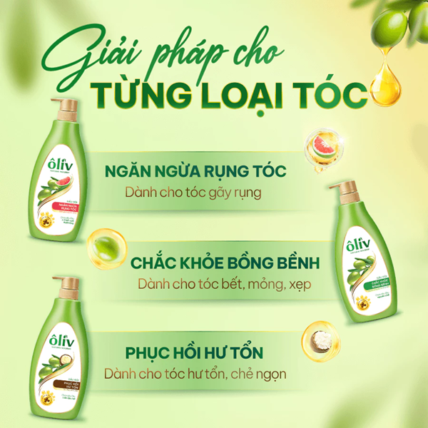  Dầu Gội ÔLIV Nuôi Dưỡng Tóc Chắc Khỏe Bồng Bềnh/Ngăn Gãy Rụng/Phục Hồi Hư Tổn 250ML/650ML/1L 