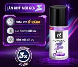  Lăn khử mùi Romano Gen Z Khử mùi vượt trội - Ngăn vệt ố vàng 40ml 