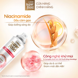  Xịt Khử Mùi LASHE SUPERFOOD Dưỡng Sáng Da / Se Khít Lỗ Chân Lông / Dưỡng Da Mềm Mịn 140ML 