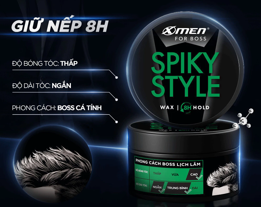  Sáp Vuốt Tóc Nam XMen for Boss 70g - Tạo Kiểu Tóc, Giữ Nếp 8H, Thành Phần Keratin Giúp Tóc Chắc Khỏe 