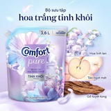  Nước Xả Vải Comfort Hoa Trắng Thanh Nhã Túi 1.7-3.6L 