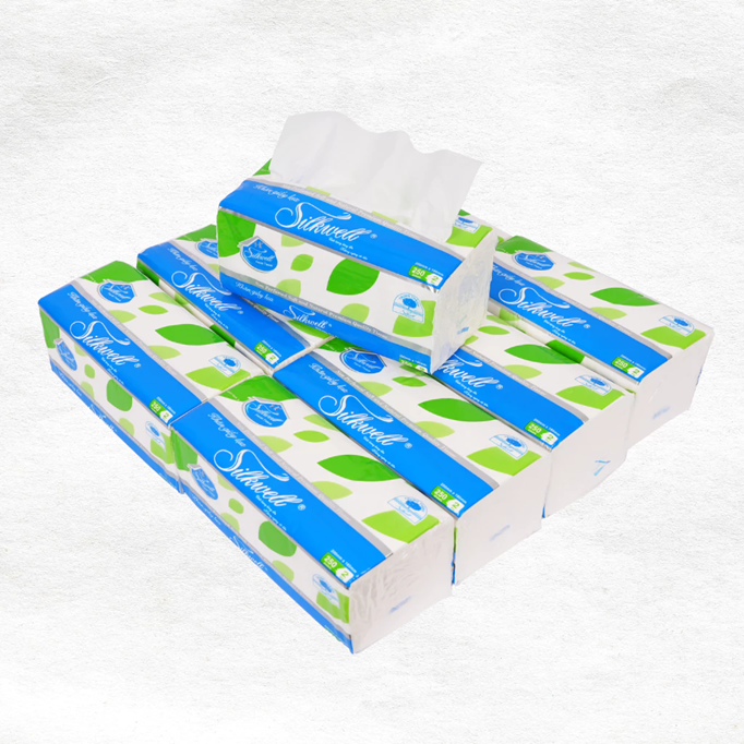  Giấy ăn rút lụa Silkwell 250 tờ 2 lớp phù hợp cho văn phòng 