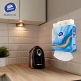  Khăn bếp treo tường Vinda Platinum (gói 180 tờ) bền dai cao cấp 2 lớp - thương hiệu Đức 