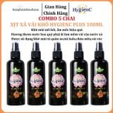  Xịt xả vải khô HygienC Plus lưu hương nước hoa, mềm vải, khử mùi hôi ẩm mốc tốt 