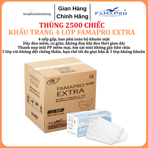  Khẩu trang 4 lớp Famapro Extra (50 cái/hộp) 