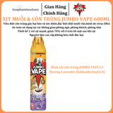  Bình xịt Muỗi & Côn trùng Jumbo Vape 600ml 