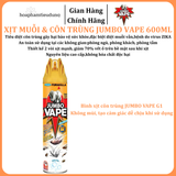  Bình xịt Muỗi & Côn trùng Jumbo Vape 600ml 