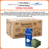  Khẩu trang 3 lớp Famapro 4D KF94 hộp 10 cái 