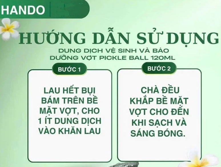  Dung Dịch Vệ Sinh Và Bảo Dưỡng Vợt Pickle Ball Hando 120ml 