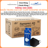  Khẩu trang 3 lớp Famapro 4D KF94 hộp 10 cái 