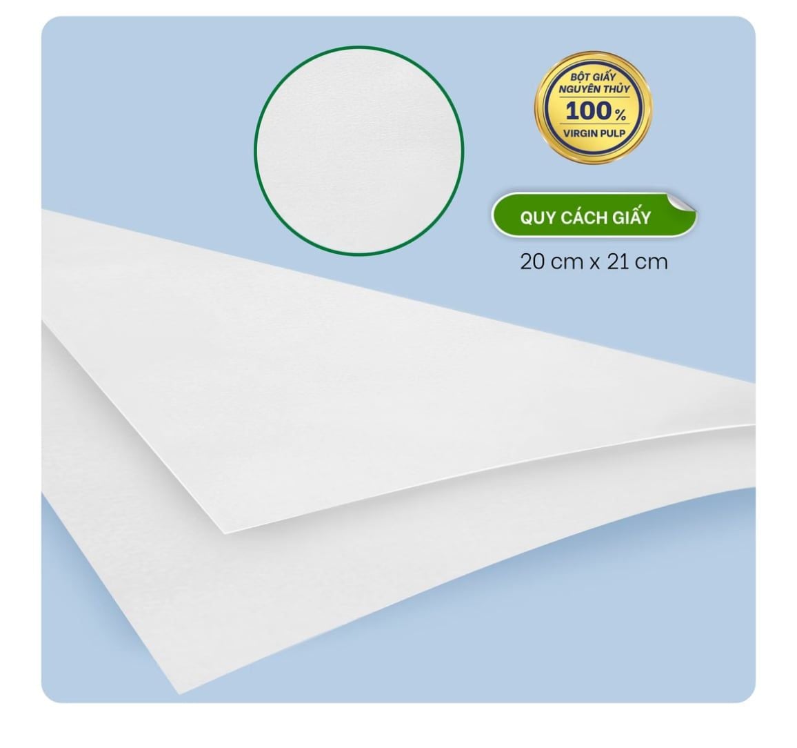  Khăn Giấy Bỏ Túi LET-GREEN Gói 10 Tờ Bột Giấy Nguyên Chất, An Toàn, Tiện Lợi 