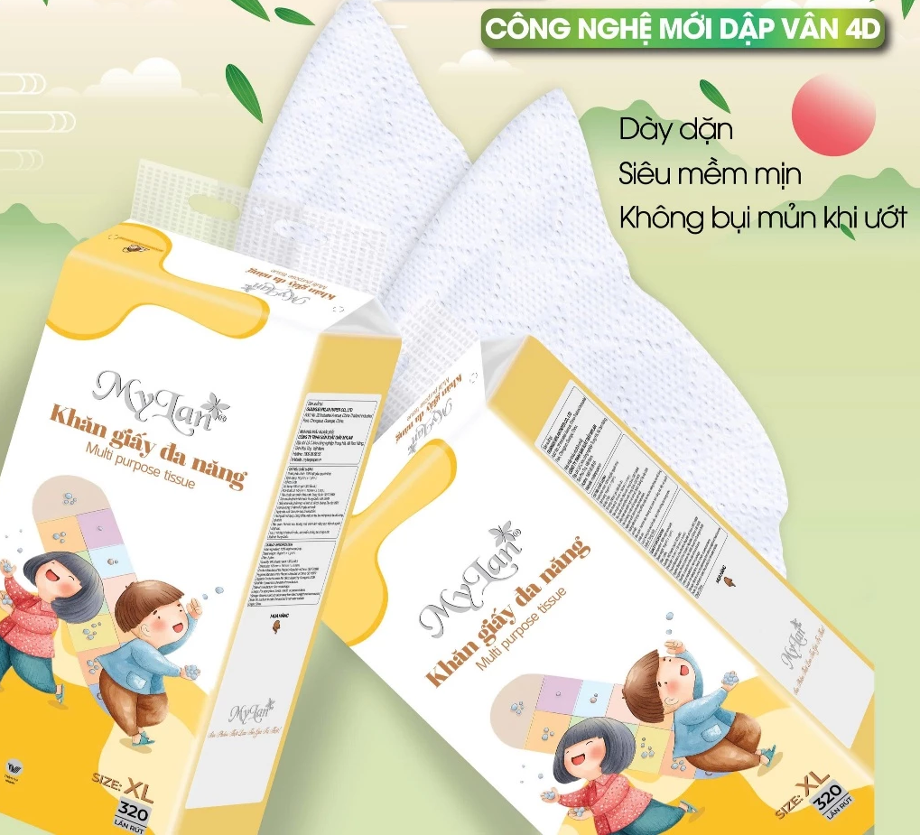  Khăn Giấy Khô Đa Năng Rút Đáy MyLan Dày Dai Mềm Mịn Thấm Hút Tốt Phiên Bản Dân Gian 320 Lần Rút 
