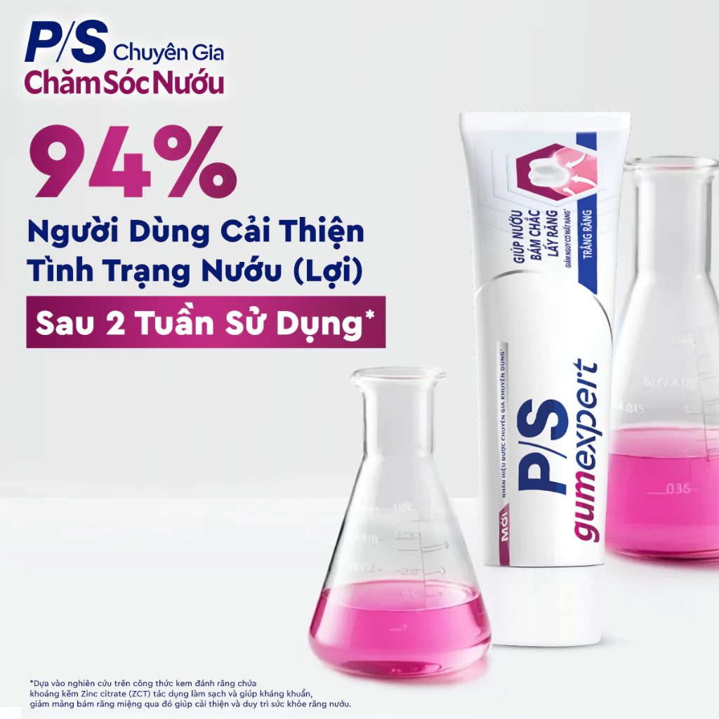  Kem đánh răng P/S Chuyên gia Chăm sóc nướu 100g giúp nướu khỏe, răng chắc, nụ cười trắng sáng 