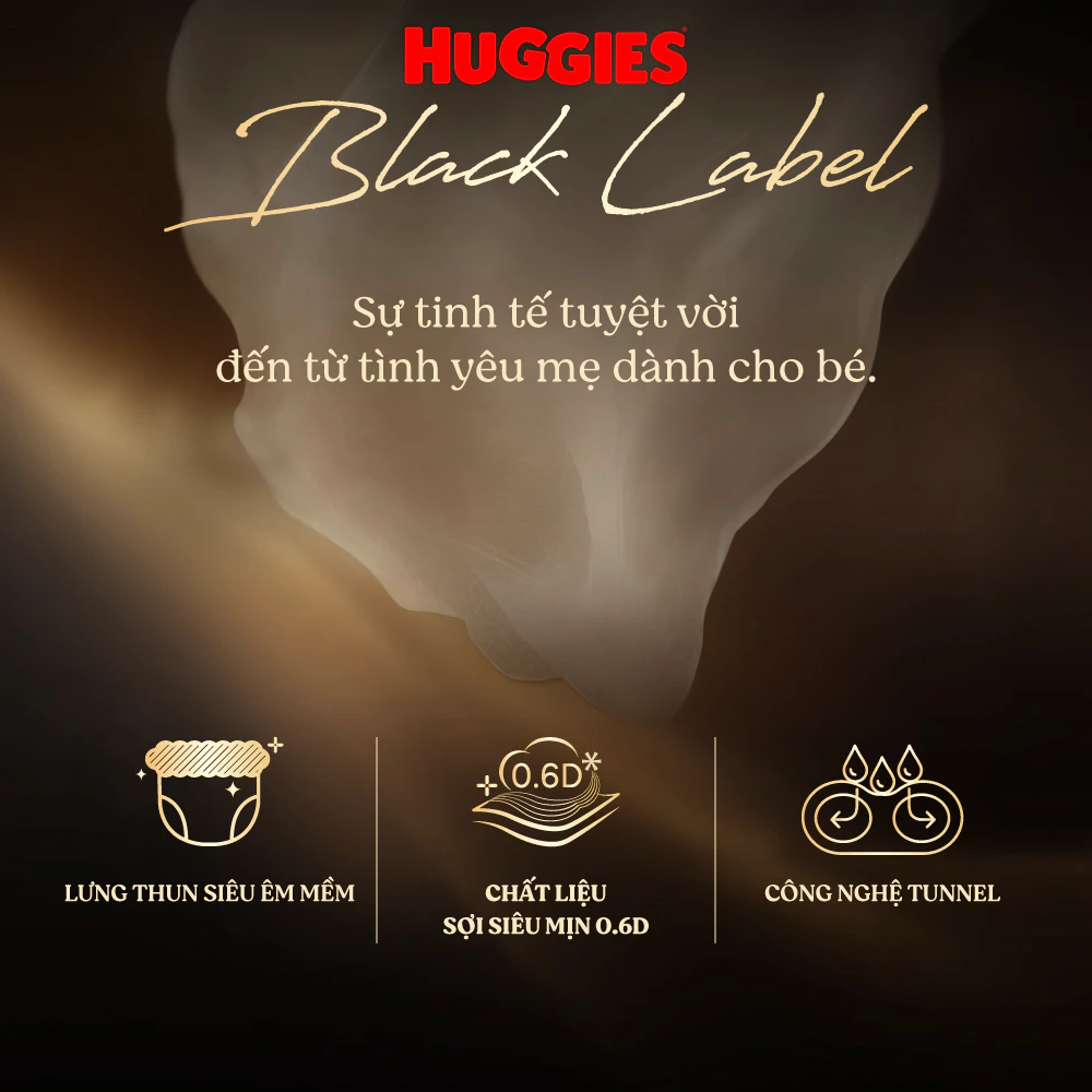  Tã dán/quần Huggies Black Label size M36/L32/XL28/XXL24 