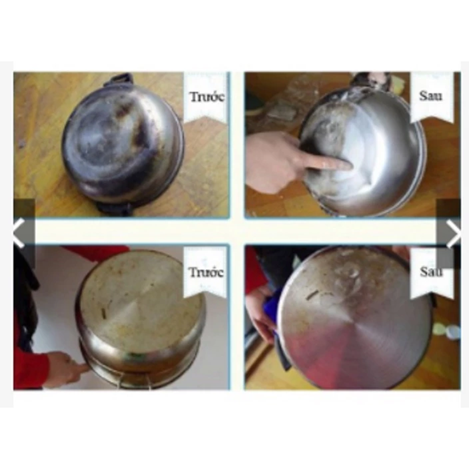  Hộp kem cọ xoong nồi tẩy vết bẩn nhà bếp đa năng Hando 500g (Over & Cookware Cleaner) 